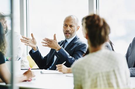 Colleagues in a business meeting