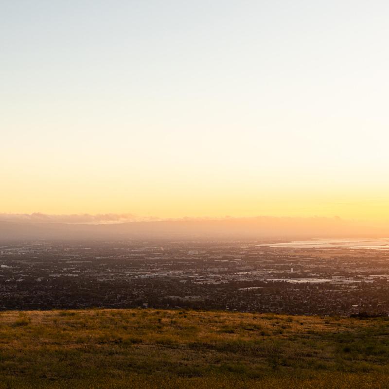 Sunset over Santa Clara County